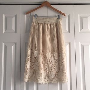 Cream Lace skirt